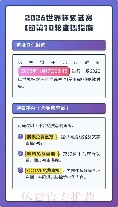 2026世界杯比赛直播全程观看指南